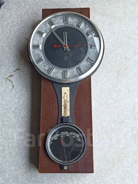 * Часы настенные Маяк, градусник, барометр "метеостанция" СССР КГРЛ№6 ...