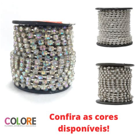 Strass Acrílico Corrente SS14 SS16 SS18 Rolo 9 metros