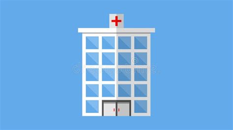 Illustration of a Hospital. Vector of a Hospital Building Stock ...