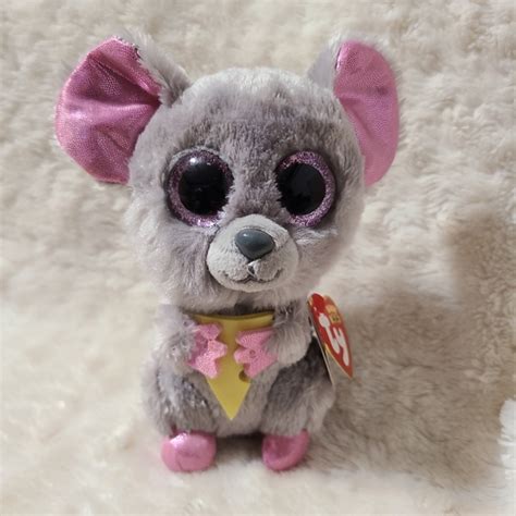 Ty Toys Ty Beanie Boos Squeaker Mouse Rat Cheese Glitter Sparkle