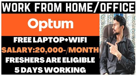 Optum Hiring Freshers Work From Homeoffice Job Free Laptopwifi