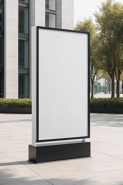 Premium Photo | Outdoor Art Exhibition Signage Mockup with blank white empty space for placing ...