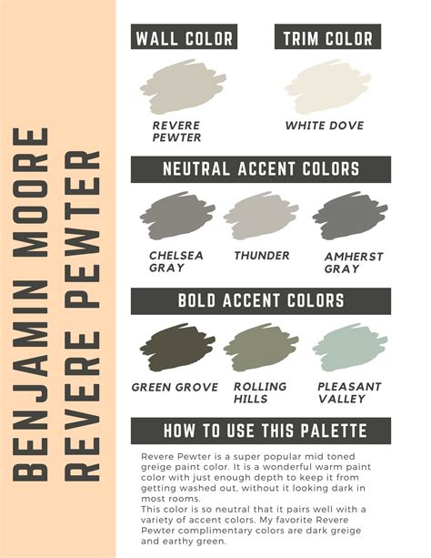 Revere Pewter Benjamin Moore Color Palette