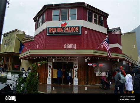 The Famous Red Dog Saloon On Admiral Way Juneau Alaska Usa Stock