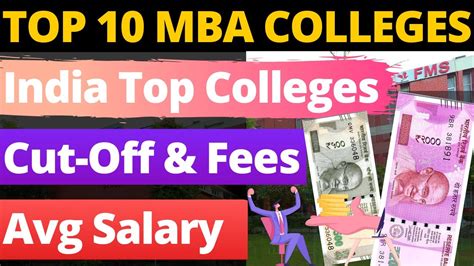 Top Mba Colleges In India India S Top Mba Colleges Fee Cut Off