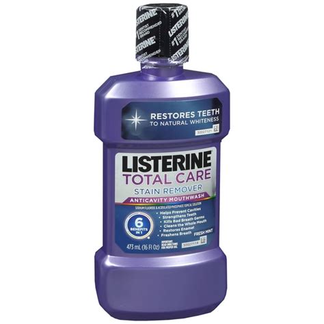 Listerine Total Care Stain Remover Anticavity Mouthwash Fresh Mint