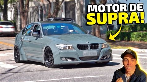 CIVIC SI CHAMOU A BMW 2JZ PRO RACHA YouTube