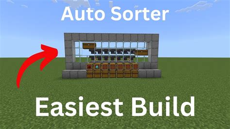 Minecraft Easiest Auto Sorting System Bedrock 1 20 Tutorial Auto Item