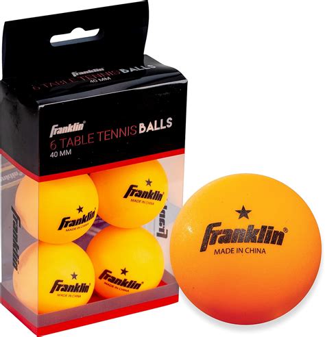 Buy Franklin Sports Ping Pong Balls Official Size Weight Orange 40mm