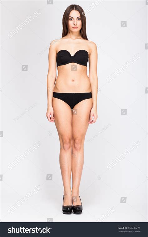 Brunette Sexy Girl Swimwear Studio Stock Photo 553743274 Shutterstock