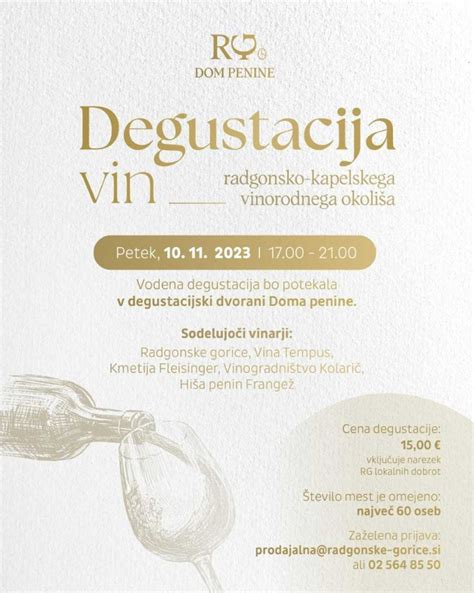 Degustacija Vin Radgonsko Kapelskega Vinorodnega Okoli A V Petek