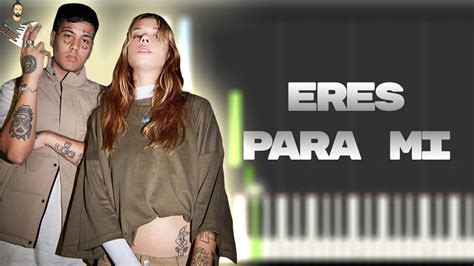 Lara91k Ft Duki Eres Para Mi Instrumental Piano Tutorial