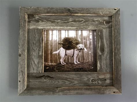 Rustic Picture Frame Reclaimed Wood Handmade Frame Etsy