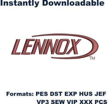 Lennox Logo Embroidery Designs | Lennox International Machine embroidery designs Online