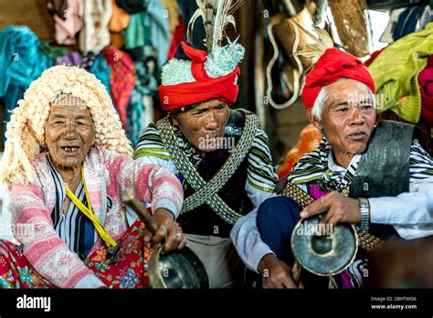 Ethnic Chin Party Mindat Myanmar Stock Photo Alamy