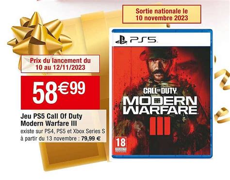 Promo Jeu Ps5 Call Of Duty Modern Warfare Iii Chez Cora Icatalogue Fr