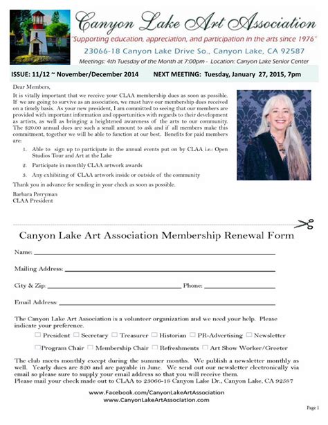 Pdf Canyon Lake Art Association Newsletter Novdec 2014 Dokumentips