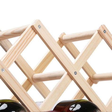 Houten Rode Wijn Fles Houder Bar Display Plank Cre Grandado