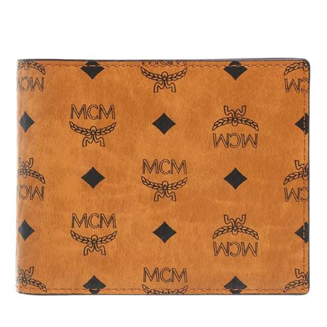 Mcm Aren Visetos Small Wallet Cognac Tv Veckad Pl Nbok