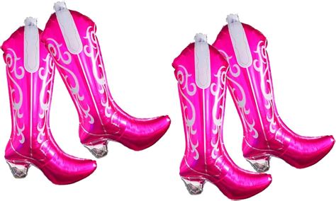 Amazon Nokoer Pink Piece Cowgirl Boot Balloons Mylar Foil