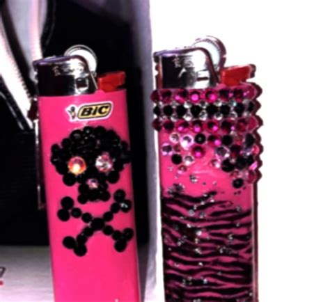 Bedazzled Lighters I Made Them Rhinestone Projects Pretty Pens