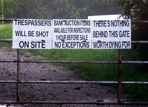 Trespassers Will Be Shot On Site No Trespassing Signs At A… Flickr