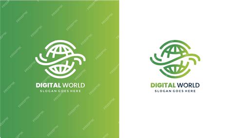 Premium Vector Digital World Vector Business Logo Template Concept Illustration