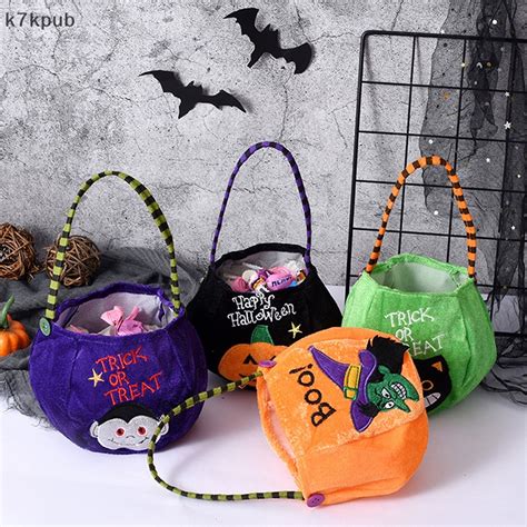 K7 2022 Halloween Kẹo Túi Haloween Bí Ngô Phù Thủy Mèo đen Túi Xách