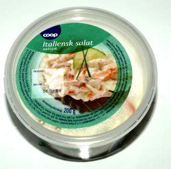 Coop Italiensk Salat Med Kj Tt Med N Ringsinnhold Oppskrifter Og