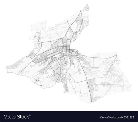 Al ain map administrative territory of the city Vector Image