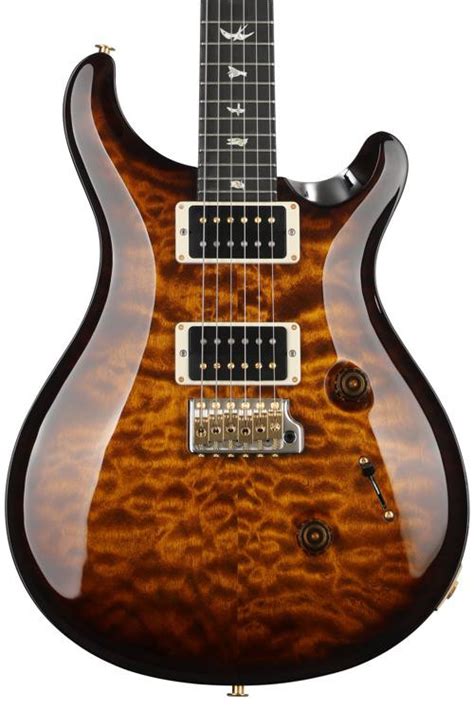 Prs Custom 24 Quilted 10 Top Electric Guitar With Pattern Thin Neck