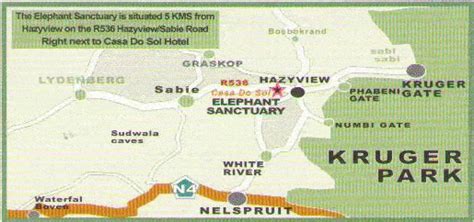 The Elephant Sanctuary Hazyview Map