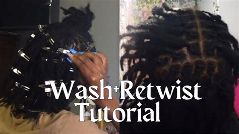 How To Retwist Locs For Beginners Tutorial Starter Locs Wash Day