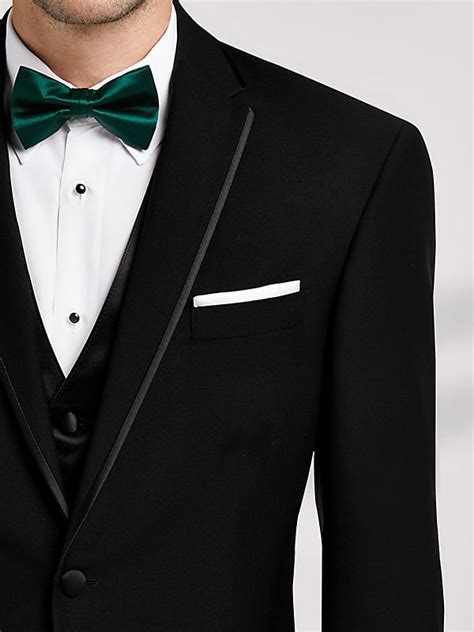 Calvin Klein Black Satin Edged Notch Lapel Tuxedo 1859 Calvin Klein