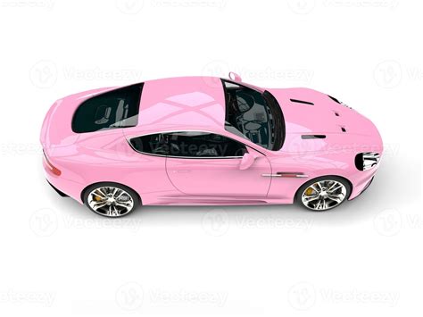 Baby Pink Modern Luxury Sports Car Top Down Side View 31198805 Stock