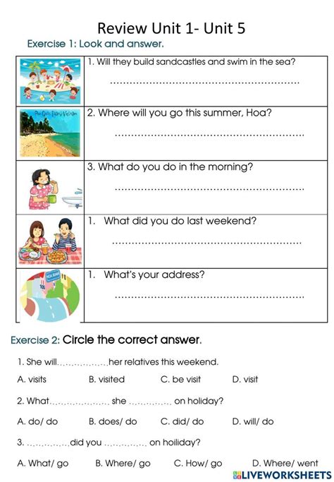 Grade 5 Review 1 5 P1 Worksheet Live Worksheets Worksheets Library