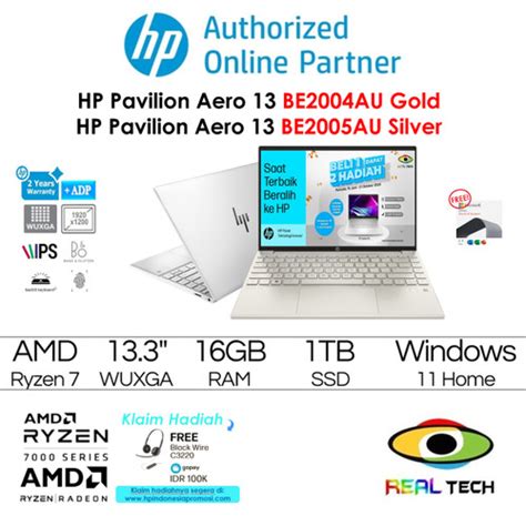 Promo Laptop Hp Pavilion Aero Be Au Au Ryzen U Tb Ssd