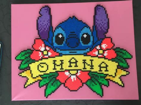 Pixel Art Perles A Repasser Tableau Portrait De Stitch Et Angel Eur