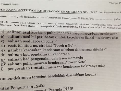 Surat Ganti Rugi Bangunan