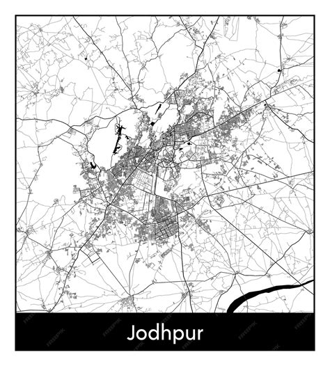 premium vector minimal city map  jodhpur india asia