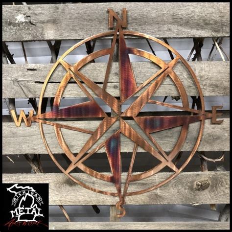 Compass Rose Nautical Metal Wall Art - Etsy