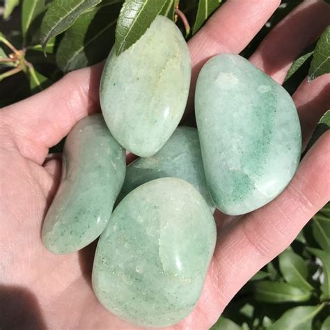 Green Aventurine Tumbled Large Happy Glastonbury Crystals And Gems