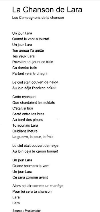 Chorale Rayon De Soleil Paroles Des Chansons Type Medley Pour