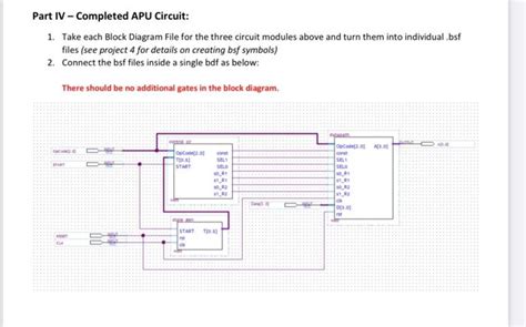 Solved Part IV - Completed APU Circuit: Block Diagram for | Chegg.com