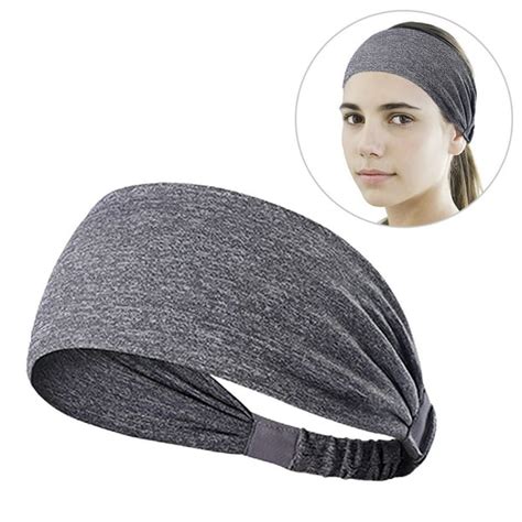 Men Women Sports Headband Non Slip Elastic Sweat Wicking Head Band