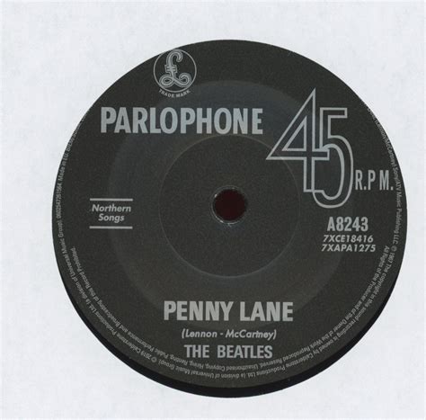 beatles strawberry fields  penny lane  parlophone