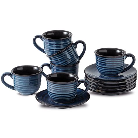 Hasense Porcelain Espresso Cups Set Of 6 4 Oz Demitasse Cups With