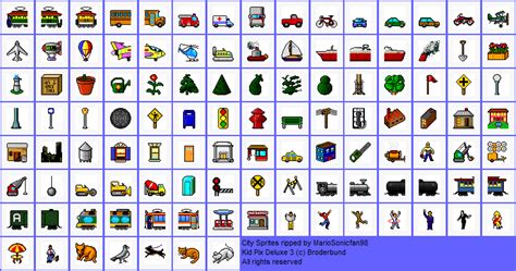 The Spriters Resource Full Sheet View Kid Pix Deluxe 3 City