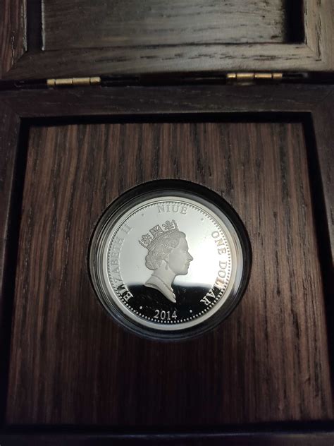 Монета с български мотив. Богиня Тюхе. 2014 1 dollar. гр. София Център ...