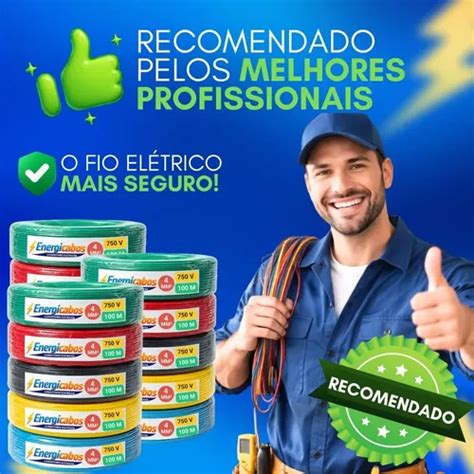 Melhor Marca De Fio De Energia - Fio Elétrico 4mm Cabo Energia Flexível 100 Metros 750v | Frete grátis